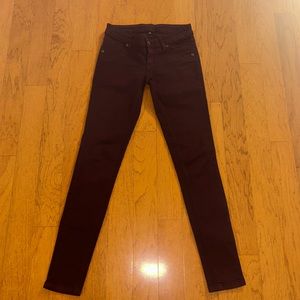 Carmar Burgundy Stretchy Skinny Jeans Size 25
